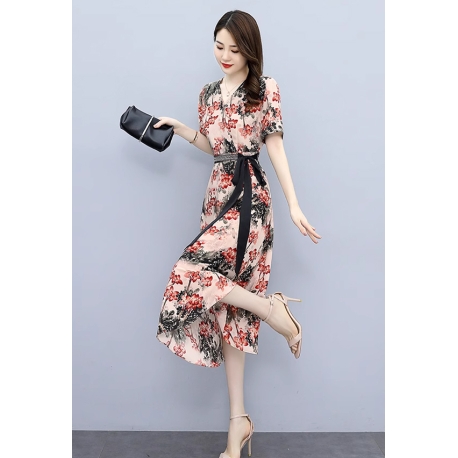 dress wanita korea D7671