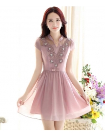 dress wanita korea D2413