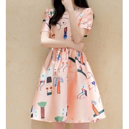 dress wanita korea D2416