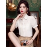 kemeja wanita korea import  T8477