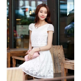 dress wanita korea D2436