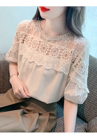 blouse brukat wanita korea T8501