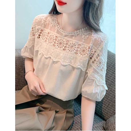 blouse brukat wanita korea T8501