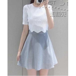 dress wanita korea D2457