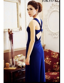 long dress V-NECK D733