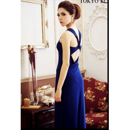 long dress V-NECK D733