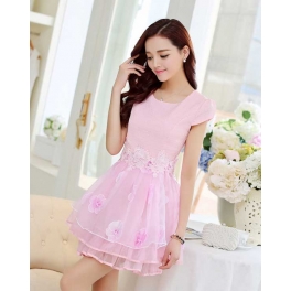 dress wanita korea D2460