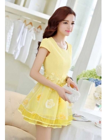 dress wanita korea D2461