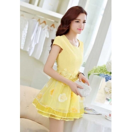 dress wanita korea D2461