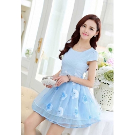 dress wanita korea D2462