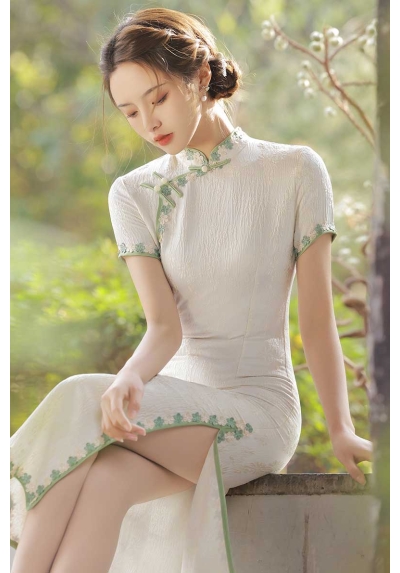 long dress cheongsam import D8351