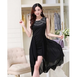 dress wanita korea D2477