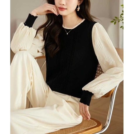 blouse rajut wanita import  T8573