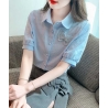 kemeja wanita korea import  T8575