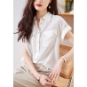 kemeja putih wanita korea import T8579