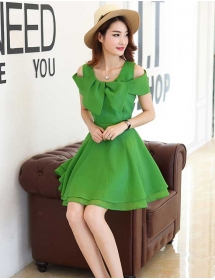 dress wanita korea D2499