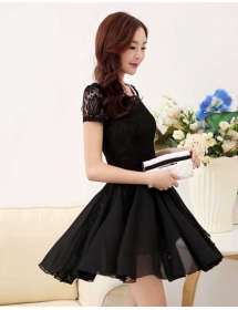 dress brukat model korea D2531