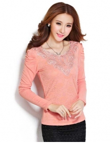 blouse korea lengan panjang T2477