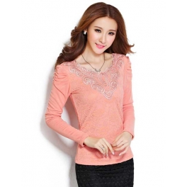 blouse korea lengan panjang T2477