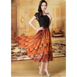 long dress chiffon D2639