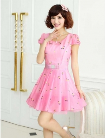 dress wanita korea D2648