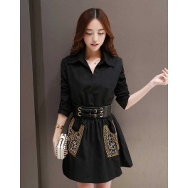 dress wanita korea D2668