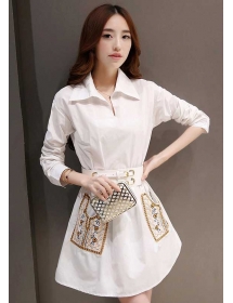 dress wanita korea D2669