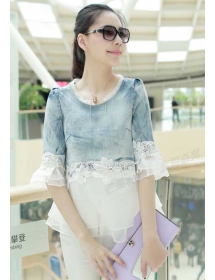 blouse wanita korea T2545