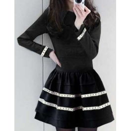 dress wanita korea D2671