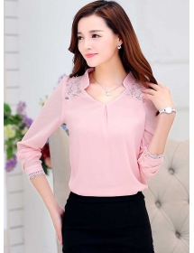 blouse chiffon korea T2566