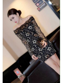 mini dress brukat D2723