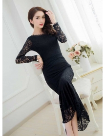 long dress brukat D2732