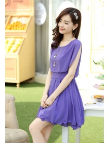 dress chiffon import D2758