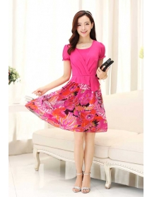 dress chiffon import D2769