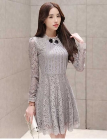 dress brukat korea D2851