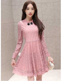 dress brukat korea D2852