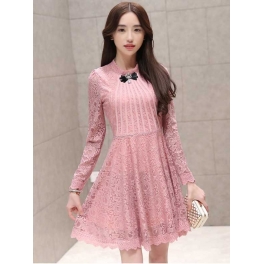 dress brukat korea D2852