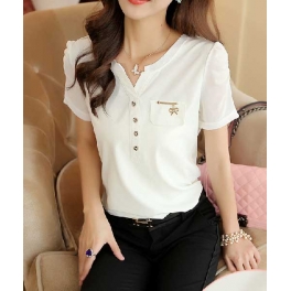 blouse v-neck T2736