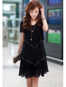 dress chiffon import D2870