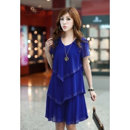 dress chiffon import D2871