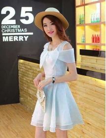 dress wanita korea D2914