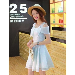 dress wanita korea D2914