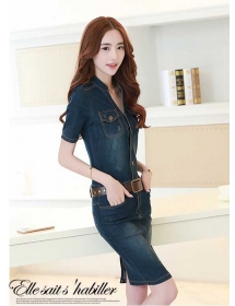 denim dress D2918