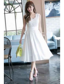 midi dress korea D2937