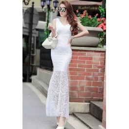 long dress brukat D2969