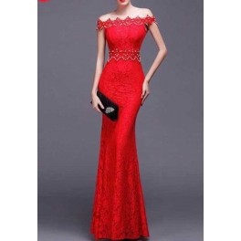 long dress brukat D3031