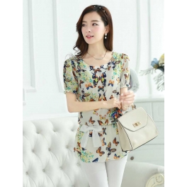 blouse chiffon import T2974