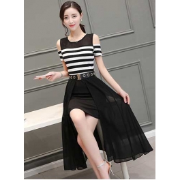 dress wanita import D3109