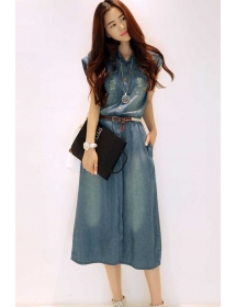 midi dress denim D3184