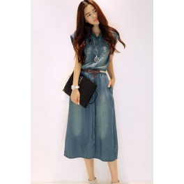 midi dress denim D3184